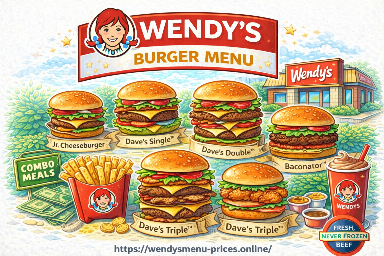 Wendy's Burger Menu