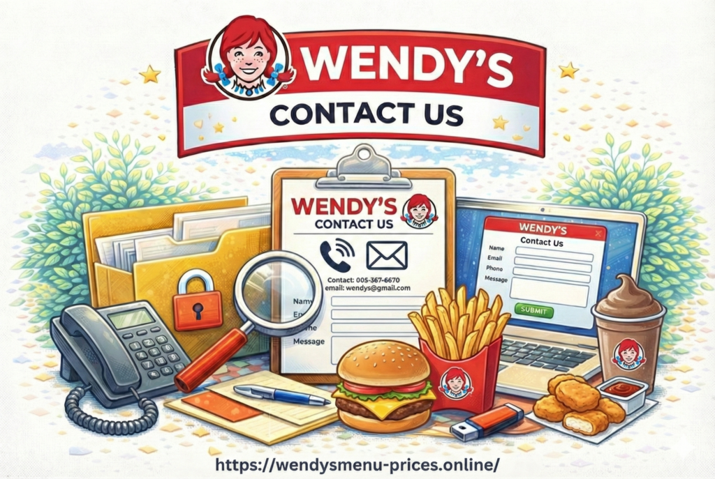 Wendy's Menu Prices Online - Contact Us