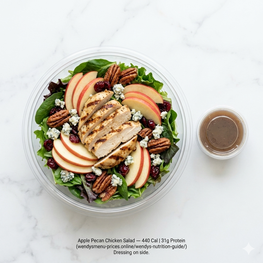 Apple pecan salad overhead