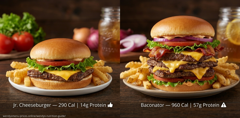Burger size comparison