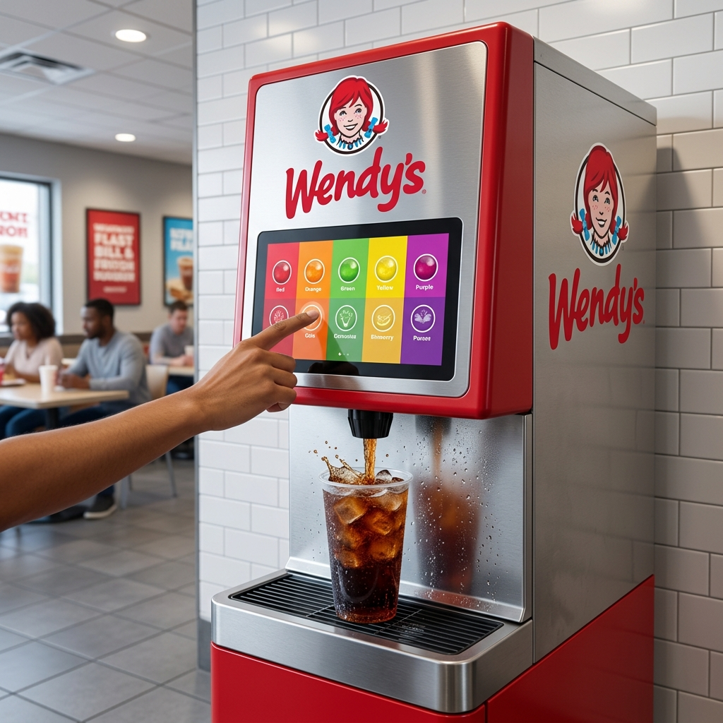 Freestyle machine with touchscreen and pouring - Wendys
