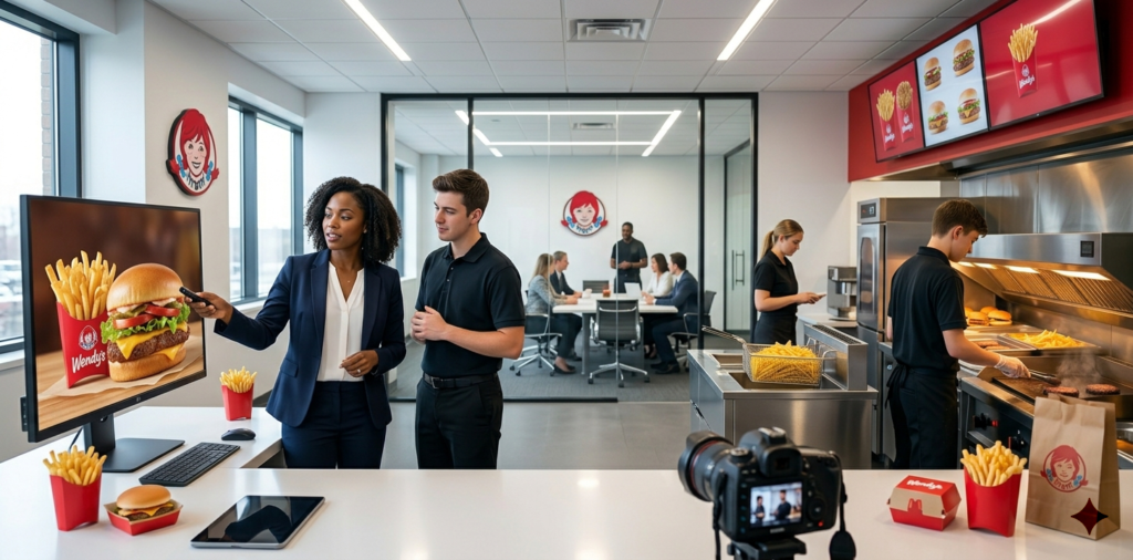 Wendys Modern corporate office with professionals