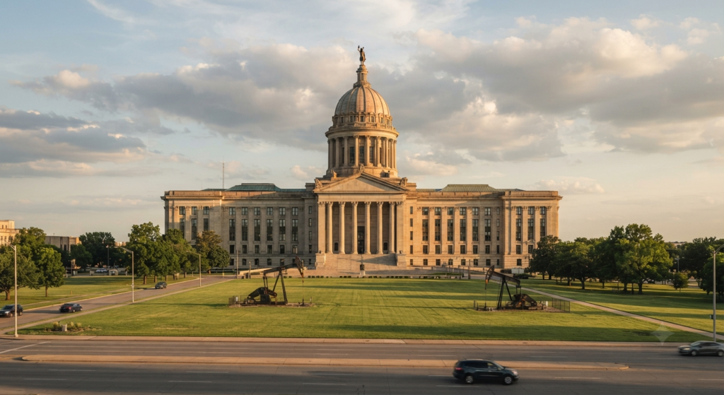 A landmark image supporting the note that the N. Lincoln Boulevard location is the closest confirmed Wendy's to the State Capitol and downtown Oklahoma City.