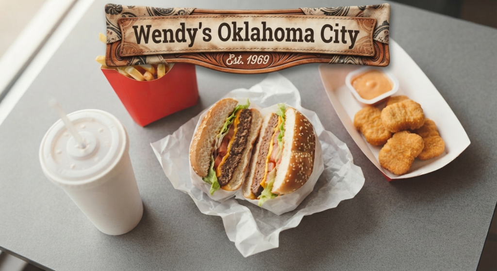 Wendy's Biggie Bag value meal featuring a burger, chicken nuggets, small fries, and drink