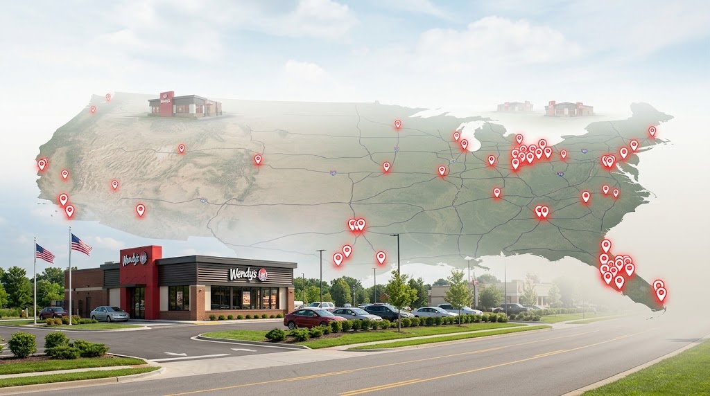 Wendy's restaurant locations across the United States