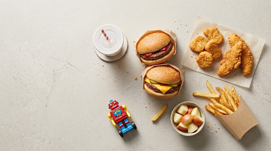 Wendy's Kids' Meal options with burgers nuggets tenders fries apple bites and drink